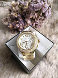 Buy Shop Michael Kors Camille Silver Diamonds Dial Gold Steel Strap Watch for Women - MK5756 USA Online