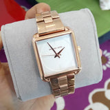 Buy Shop Michael Kors Lake Quartz White Dial Rose Gold Steel Strap Watch For Women - MK3645 USA Online