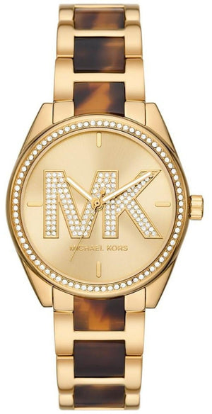 Buy Shop Michael Kors Janelle Quartz Gold Dial Two Tone Steel Strap Watch For Women - MK4730 USA Online