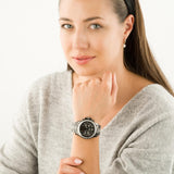 Buy Shop Michael Kors Everest Chronograph Black Dial Grey Steel Strap Watch For Women - MK6974 USA Online
