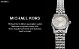 Buy Shop Michael Kors Lexington Three-Hand Silver Dial Silver Steel Strap Watch for Women - MK4843 USA Online