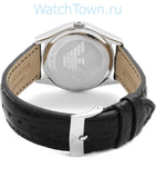 Buy Shop Emporio Armani Velente Black Dial Black Leather Strap Watch For Women - AR0644 USA Online