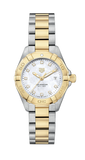 Buy Shop Tag Heuer Aquaracer Diamonds Mother of Pearl Dial Two Tone Steel Strap Watch for Men - WBD1422.BB0321 USA Online