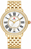 Buy Shop Michele Serein Silver Dial Gold Steel Strap Watch for Women - MWW21B000031 USA Online