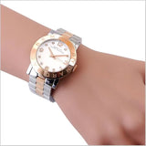 Buy Shop Marc Jacobs Amy Silver Dial Two Tone Steel Strap Watch for Women - MBM3194 USA Online