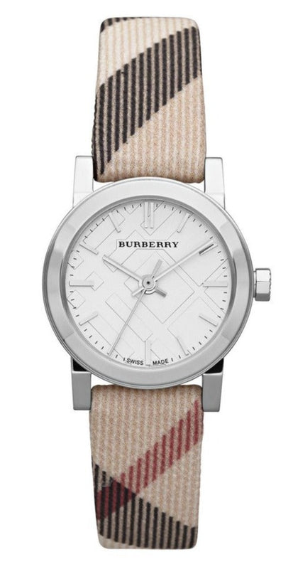 Buy Shop Burberry The City Nova Silver Dial Brown Leather Strap Watch for Women - BU9212 USA Online