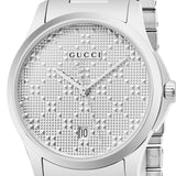 Buy Shop Gucci G Timeless Quartz Silver Dial Silver Steel Strap Watch For Women - YA126459 USA Online