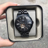 Buy Shop Fossil Townsman Multi Function Mechanical Black Dial Black Steel Strap Watch for Men - ME3062 USA Online
