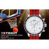 Buy Shop Tissot Quickster Chronograph NBA Chicago Bulls White Dial Red NATO Strap Watch For Men - T095.417.17.037.04 USA Online