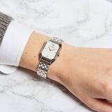 Buy Shop Emporio Armani Gianni T Bar Mother of Pearl Dial Two Tone Steel Strap Watch For Women - AR11146 USA Online