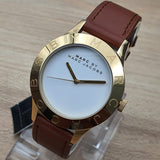 Buy Shop Marc Jacobs Blade White Dial Brown Leather Strap Watch for Women - MBM1218 USA Online