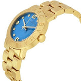 Buy Shop Marc Jacobs Amy Blue Dial Gold Steel Strap Watch for Women - MBM3303 USA Online