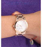 Buy Shop Burberry The City White Dial Rose Gold Steel Strap Watch for Women - BU9104 USA Online