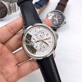Buy Shop Fossil Townsman Twist Multifunction White Dial Black Leather Strap Watch for Men - ME1164 USA Online