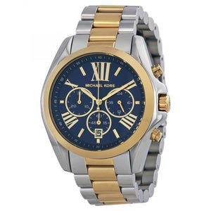 Buy Shop Michael Kors Bradshaw Blue Dial Two Tone Steel Strap Watch for Women - MK5606 USA Online