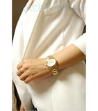 Buy Shop Michael Kors Runway Gold Dial Gold Steel Strap Watch for Women - MK5384 USA Online