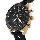 Buy Shop Tissot PRS 516 Chronograph Black Dial Black Leather Strap Watch For Men - T100.417.36.051.00 USA Online