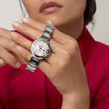 Buy Shop Cartier Ballon Bleu De Cartier Pink Dial Silver Steel Strap Watch for Women - W6920041 USA Online