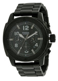 Buy Shop Fossil Machine Chronograph Black Dial Black Steel Strap Watch for Men - FS4927 USA Online