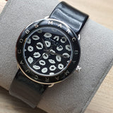 Buy Shop Marc Jacobs Amy Black Dial Black Leather Strap Watch for Women - MBM1163 USA Online