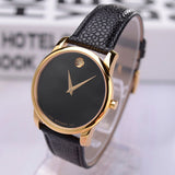 Buy Shop Movado Museum Black Dial Black Leather Strap Watch For Men - 0607014 USA Online