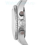 Buy Shop Marc Jacobs Rock Chronograph Mother of Pearl Grey Dial Silver Steel Strap Watch for Women - MBM3250 USA Online