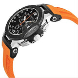 Buy Shop Tissot T Race Chronograph Black Dial Orange Rubber Strap Watch for Women - T048.217.27.057.00 USA Online