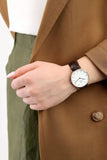 Buy Shop Daniel Wellington Classic York White Dial Brown Leather Strap Watch For Women - DW00100038 USA Online