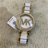 Buy Shop Michael Kors Parker White Dial Two Tone Steel Strap Watch for Women - MK6313 USA Online