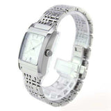 Buy Shop Burberry Nova Check Square White Dial Silver Steel Strap Watch for Women - BU1572 USA Online