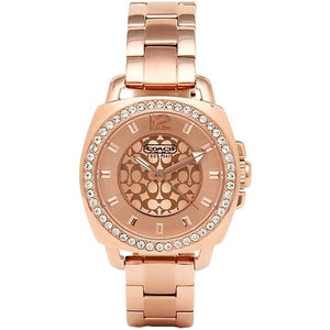 Buy Shop Coach Mini Boyfriend Rose Gold Dial Rose Gold Steel Strap Watch for Women - 14501701 USA Online