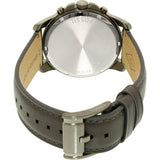 Buy Shop Fossil Grant Chronograph Gunmetal Grey Dial Grey Leather Strap Watch for Men - FS5183 USA Online