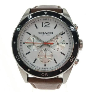 Buy Shop Coach Sullivan Chronograph White Dial Brown Leather Strap Watch for Men - 14602057 USA Online