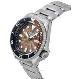 Seiko 5 Sports Sonar Special Edition Brown Dial Silver Steel Strap Watch For Men - SRPJ47K1