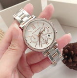 Buy Shop Michael Kors Sofie Chronograph Quartz White Dial Two Tone Steel Strap Watch For Women - MK6558 USA Online