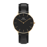 Buy Shop Daniel Wellington Classic Reading Black Dial Black Leather Strap Watch For Men - DW00100129 USA Online
