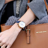 Buy Shop Fossil Original Boyfriend Chronograph White Dial Navy Blue Leather Strap Watch for Women - ES3838 USA Online