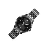 Buy Shop Emporio Armani Crystal Ceramica Black Dial Black Steel Strap Watch For Women - AR1478 USA Online