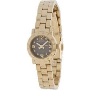 Buy Shop Marc Jacobs Amy Mother of Pearl Black Dial Gold Steel Strap Watch for Women - MBM3275 USA Online