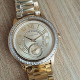Buy Shop Michael Kors Madelyn Quartz Gold Dial Gold Steel Strap Watch For Women - MK6287 USA Online