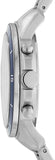 Buy Shop Fossil Grant Sport Chronograph Blue Dial Silver Steel Strap Watch for Men - FS5238 USA Online