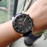 Buy Shop Tissot PRS 516 Chronograph Black Dial Black Leather Strap Watch For Men - T100.417.36.051.00 USA Online