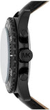Buy Shop Michael Kors Everest Chronograph Black Dial Black Leather Strap Watch For Men - MK9053 USA Online
