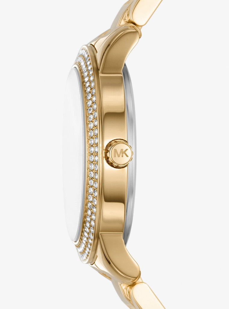 Buy Shop Michael Kors Tibby Pave Gold Dial Gold Steel Strap Watch for Women - MK1057 USA Online
