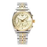 Buy Shop Emporio Armani Classic Chronograph White Dial Two Tone Steel Strap Watch For Men - AR0396 USA Online