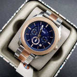 Buy Shop Fossil Machine Blue Dial Two Tone Steel Strap Watch for Men - FS5037 USA Online