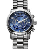 Buy Shop Michael Kors Stop Hunger Chronograph Blue Dial Silver Steel Strap Watch for Men - MK8314 USA Online