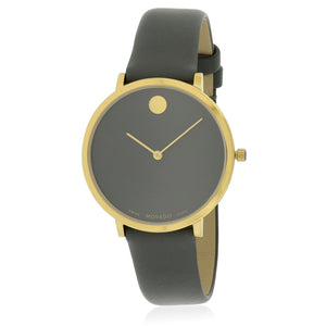 Buy Shop Movado 70th Anniversary Special Edition Grey Dial Grey Leather Strap Watch For Women - 0607140 USA Online