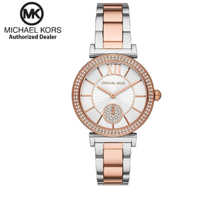 Buy Shop Michael Kors Abbey Three-Hand White Dial Two Tone Steel Strap Watch for Women - MK4616 USA Online
