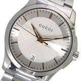 Buy Shop Gucci G Timeless Silver Dial Silver Steel Strap Unisex Watch - YA126442 USA Online